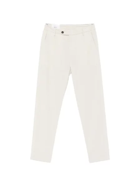 Pantaloni Eleventy de catifea cord alb
