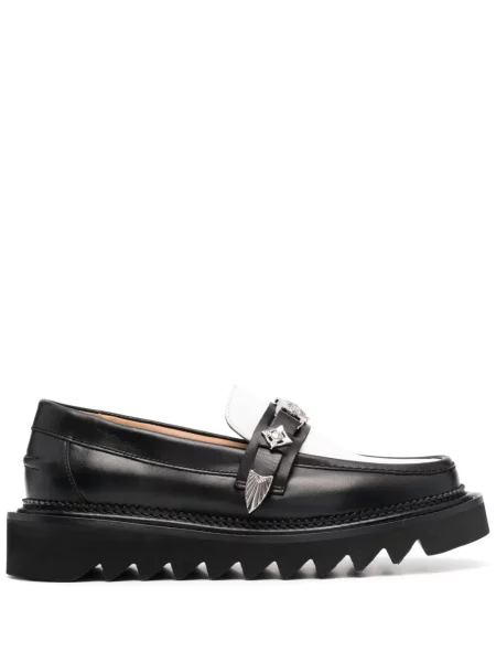 Pantofi loafer Toga Pulla din piele cu cataramă negru