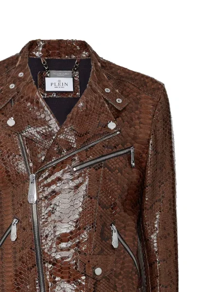 Geanta de piele Philipp Plein maro
