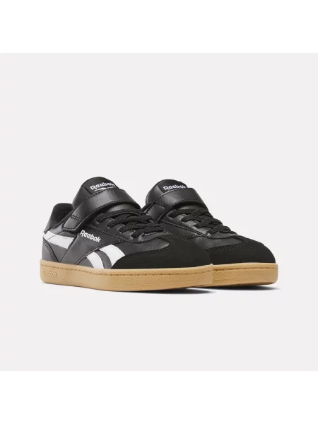 Reebok Smash Edge Sneakersy dla Dzieci z Elastycznym Paskiem i Górnym Zapięciemunisex Black/white/Reebok Gum Size: białe