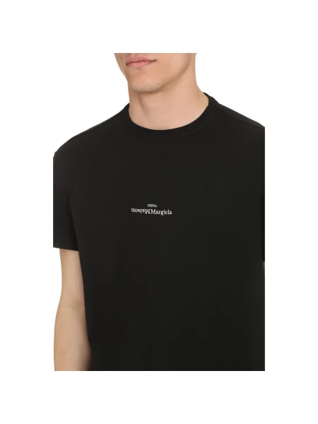 Koszulka Maison Margiela z logo czarna