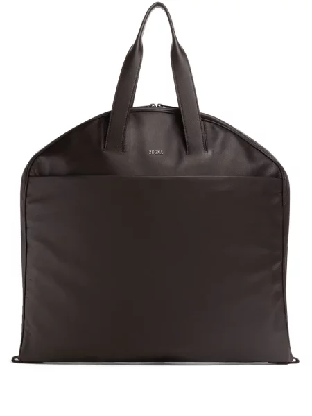 Geanta de piele Zegna din piele maro