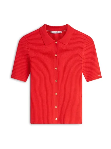 TOMMY HILFIGER Geacă tricotată portocaliu homar roșu