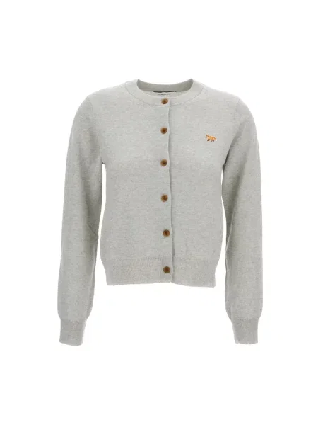 Kardigan Maison Kitsune wełniany szary