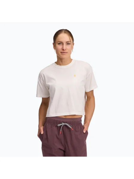 Tricou pentru femei Black Diamond Crops Tee off white alb