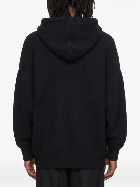 Hanorac cu glugă Rick Owens cu cordon negru