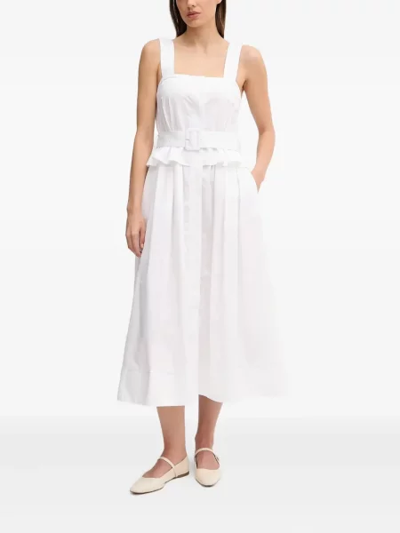 Rochie midi Pedro Del Hierro până la genunchi de costum alb