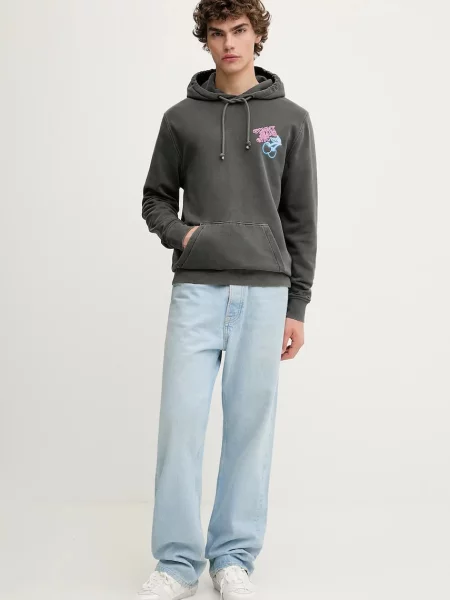 Tommy Jeans Bombažen pulover siva