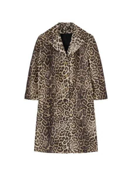 Palton Ermanno Scervino cu imagine cu model leopard maro