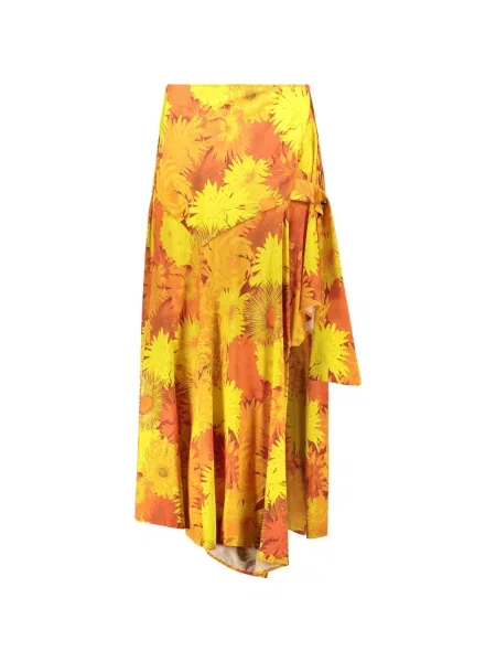 Fustă Ellery cu model floral cu imagine asimetrică galben