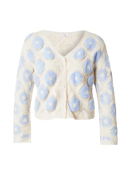 Hailys Geacă tricotată fildeş / deschis albastru