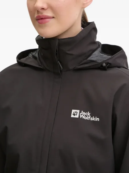 Geacă Jack Wolfskin cu glugă negru