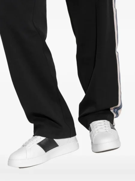 Sneakerși Emporio Armani din piele alb