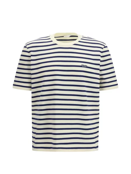 Tricou Prada cu dungi cu decolteu rotund