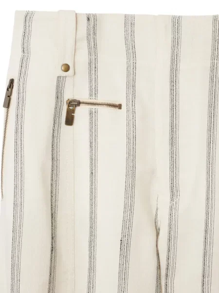 Dryžuotos kelnės Burberry balta