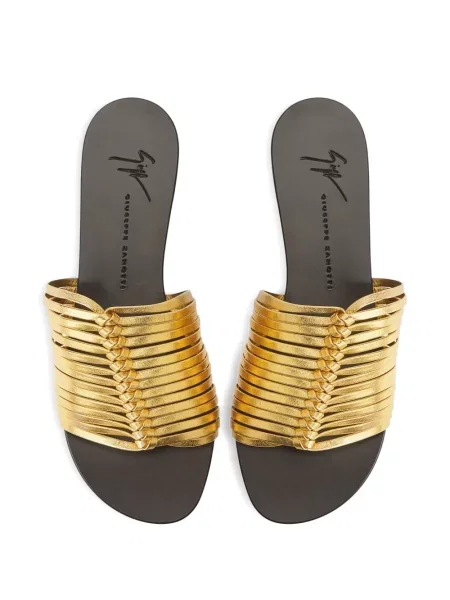 Sandale Giuseppe Zanotti fără toc auriu