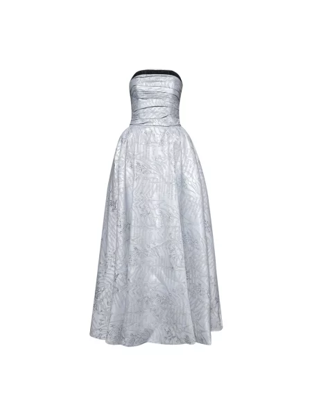 Długa sukienka maxi John Richmond wełniana biała