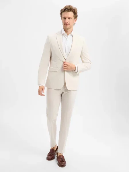 Finshley & Harding garnitur Mężczyźni Modern Fit 25 beżowy