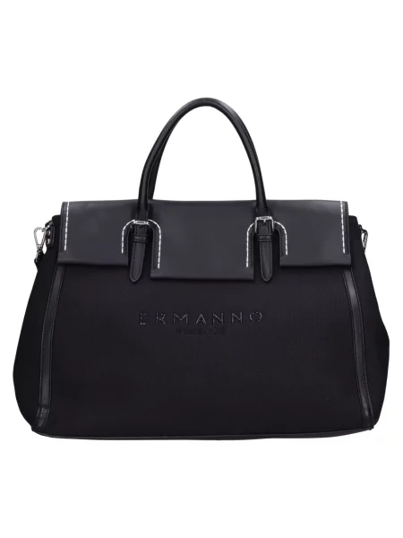 Torebka skórzana Ermanno Scervino skórzana czarna