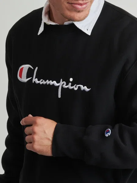 Hanorac crewneck Champion negru
