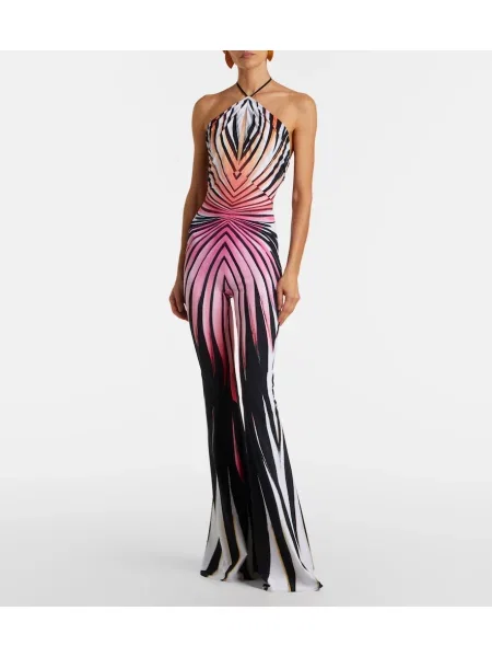 Kombinezon Roberto Cavalli s potiskom s halter ovratnikom