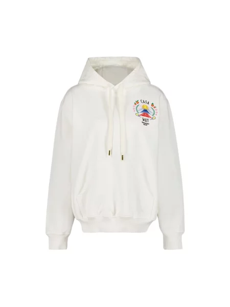 Bluza z kapturem Casablanca z kapturem biała