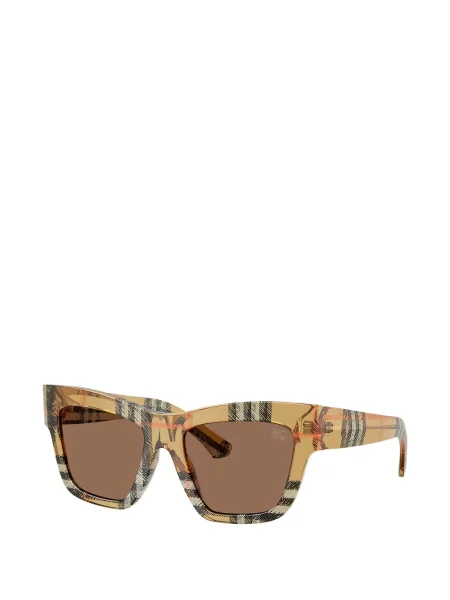Ochelari de soare Burberry în carouri maro