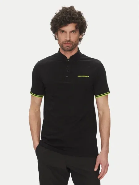 KARL LAGERFELD Polokošeľa čierna