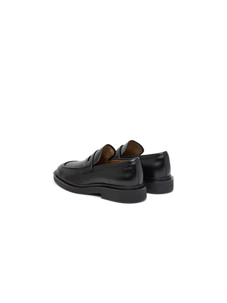 Polobotky Calvin Klein Sq Rubber Band Loafer Wax Lth černá