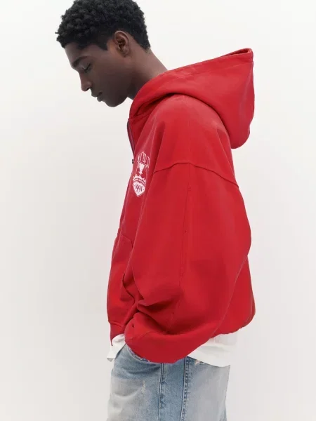 Pull&Bear Hanorac STWD roșu alb