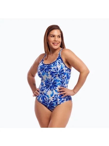 Funkita női egyrészes fürdőruha Locked In Lucy One Piece blossom kék. Méret: 18 AUS kék