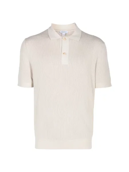 Scurt tricou polo Sunspel tricotate