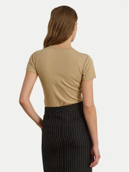 Tričko Lauren Ralph Lauren béžové