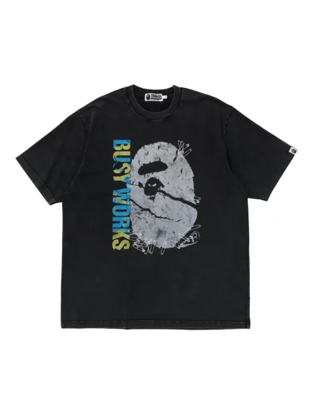 Tricou A Bathing Ape® cu imagine negru