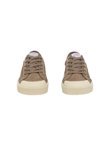 Pantofi Sanjo de catifea cord maro