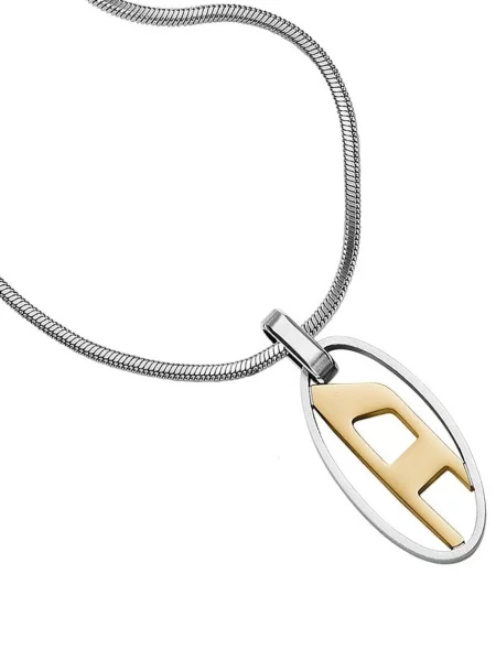 DIESEL Verižica zlata srebrna