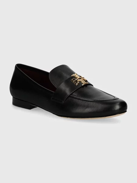 Tory Burch mocasini de piele Eleanor Loafer femei cu plat negru