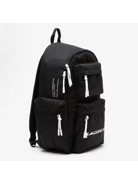 Lacoste Plecak Unisex Z Kontrastowym Napisem czarny