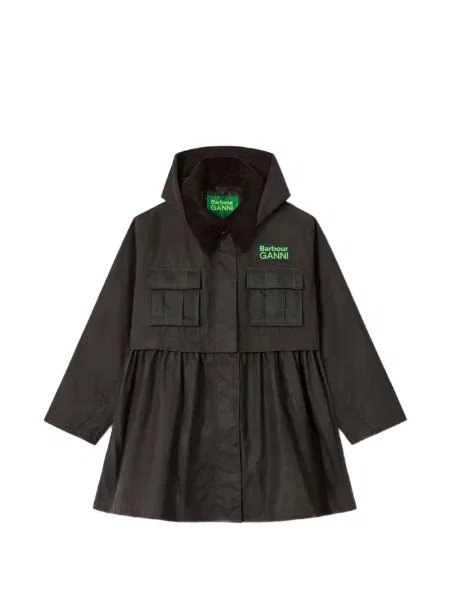 Palton Barbour cu broderie negru