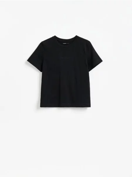 Reserved Tricou cu imprimeu negru