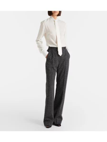 Pantaloni Mcqueen cu dungi gri