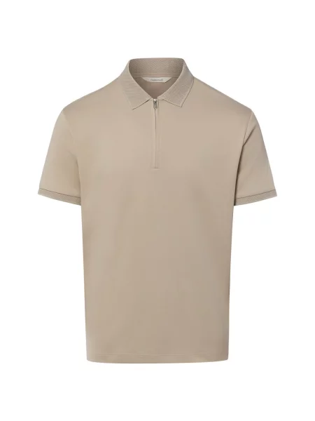 Selected koszulka polo Mężczyźni S beżowy