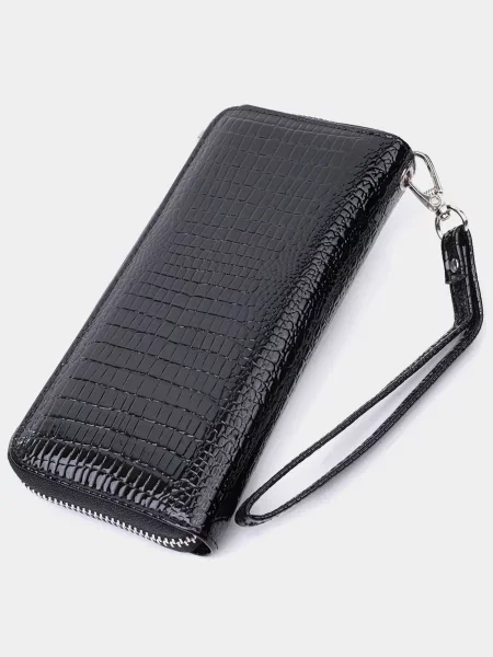 Кожаный кошелек St Leather Accessories черный