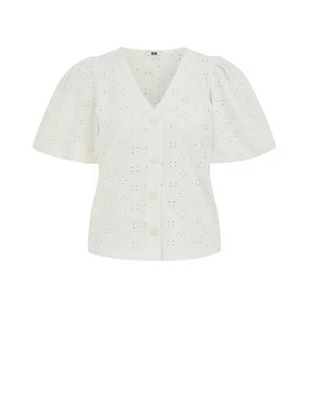 WE Fashion Bluză murdar alb