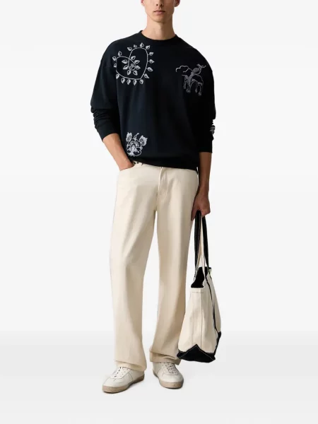 Megztinis Scotch & Soda apvaliu kaklu mėlyna