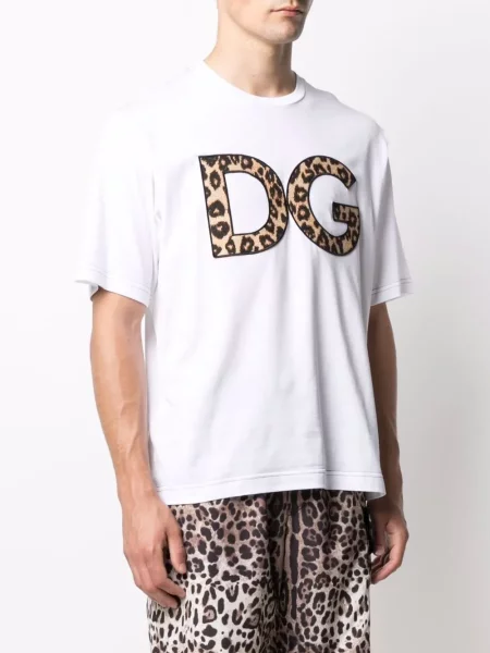 Leopardí tričko Dolce & Gabbana s potiskem