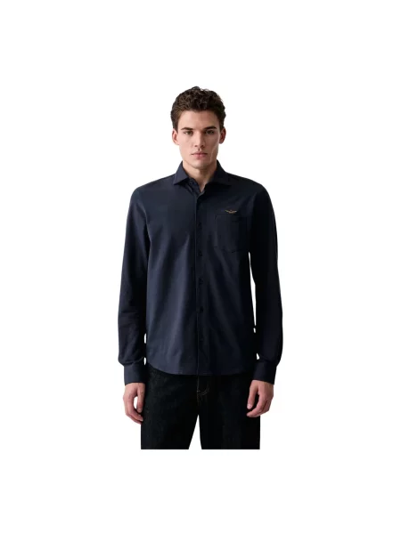 Koszula Aeronautica Militare casual niebieska