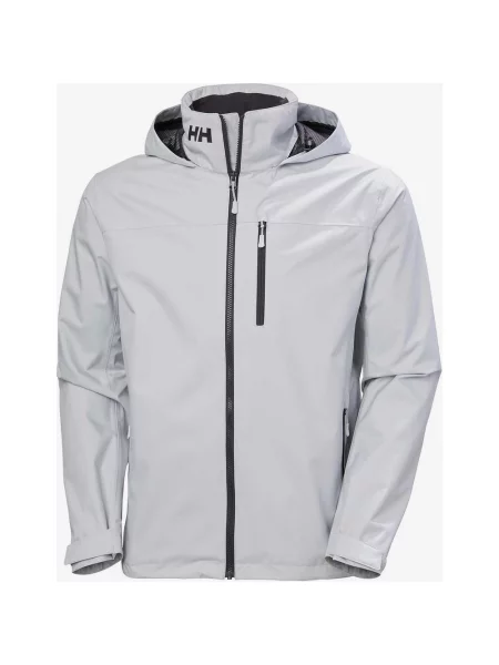 Kurtka z kapturem Helly Hansen Crew szarobiała S szara