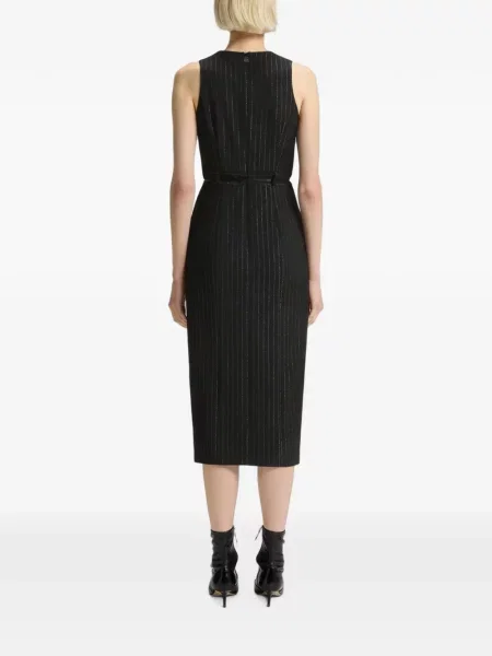 Rochie midi Hugo cu model floral negru