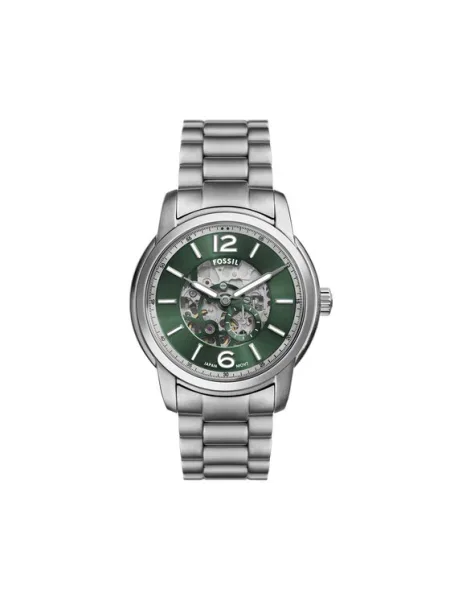 Fossil Hodinky Heritage Skeleton Strieborná čierna